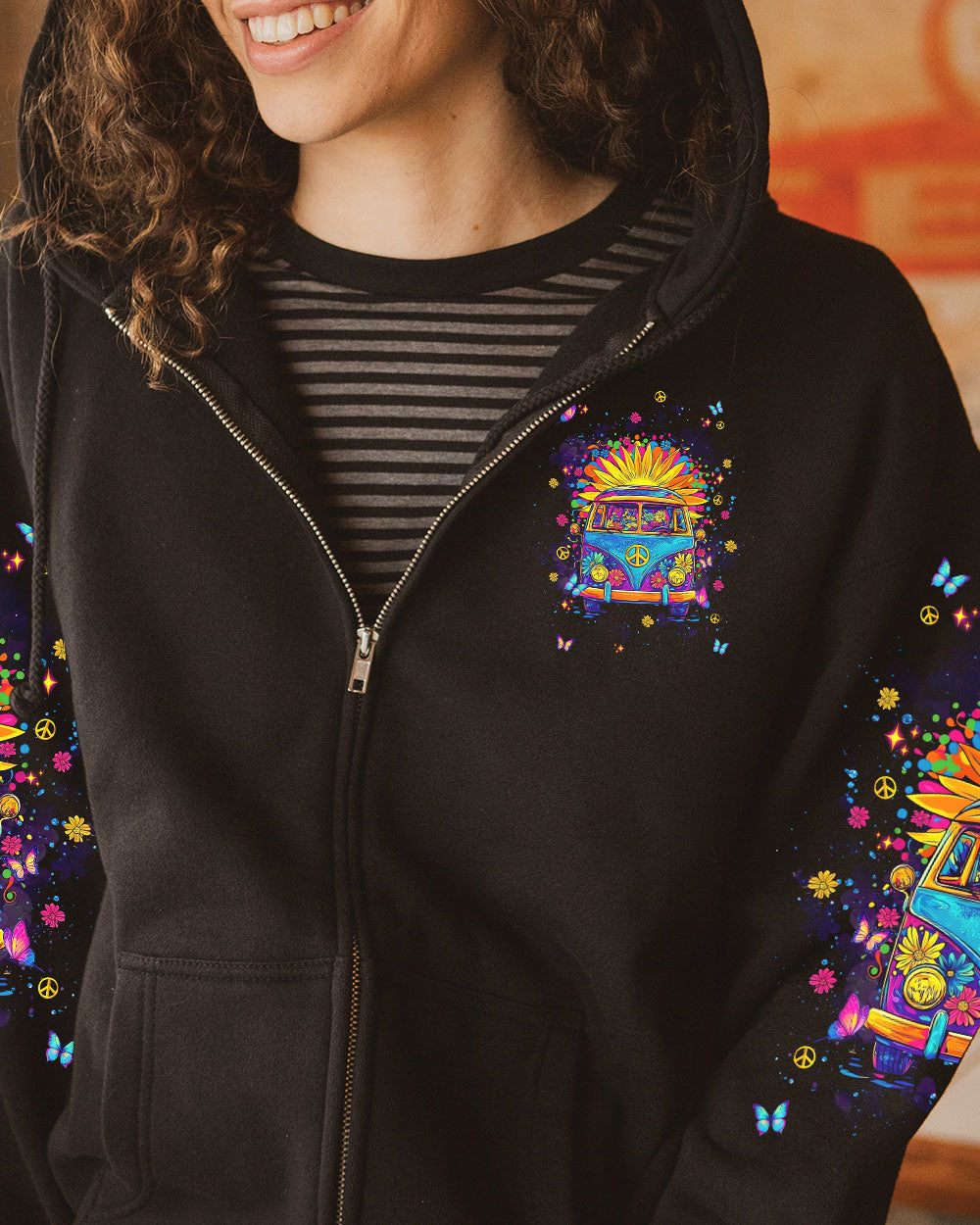 Older Now Still Running Against the Wind Trippy Hippie Van AOP Shirts _4_ pyPie