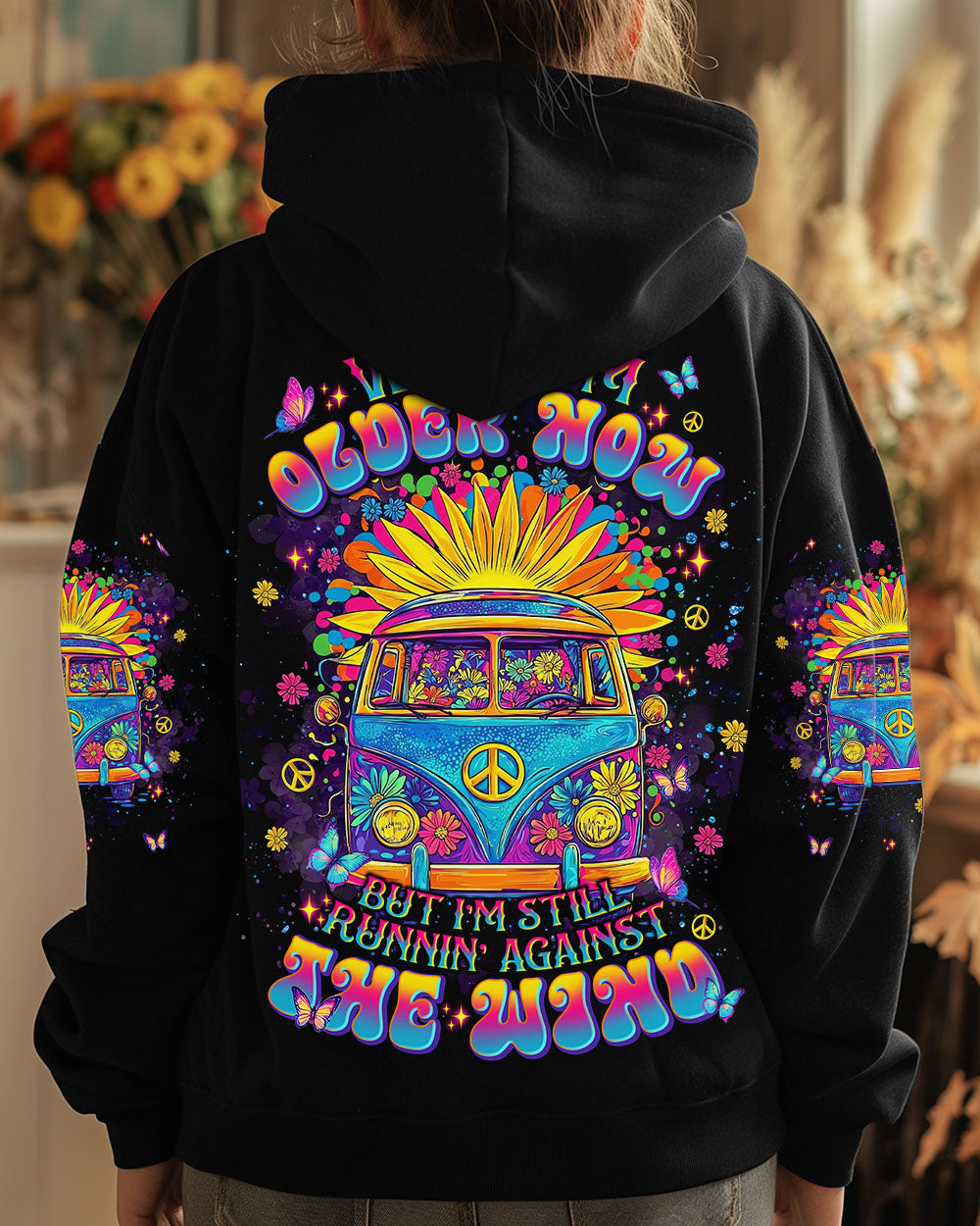 Older Now Still Running Against the Wind Trippy Hippie Van AOP Shirts _8_ 5mLnI