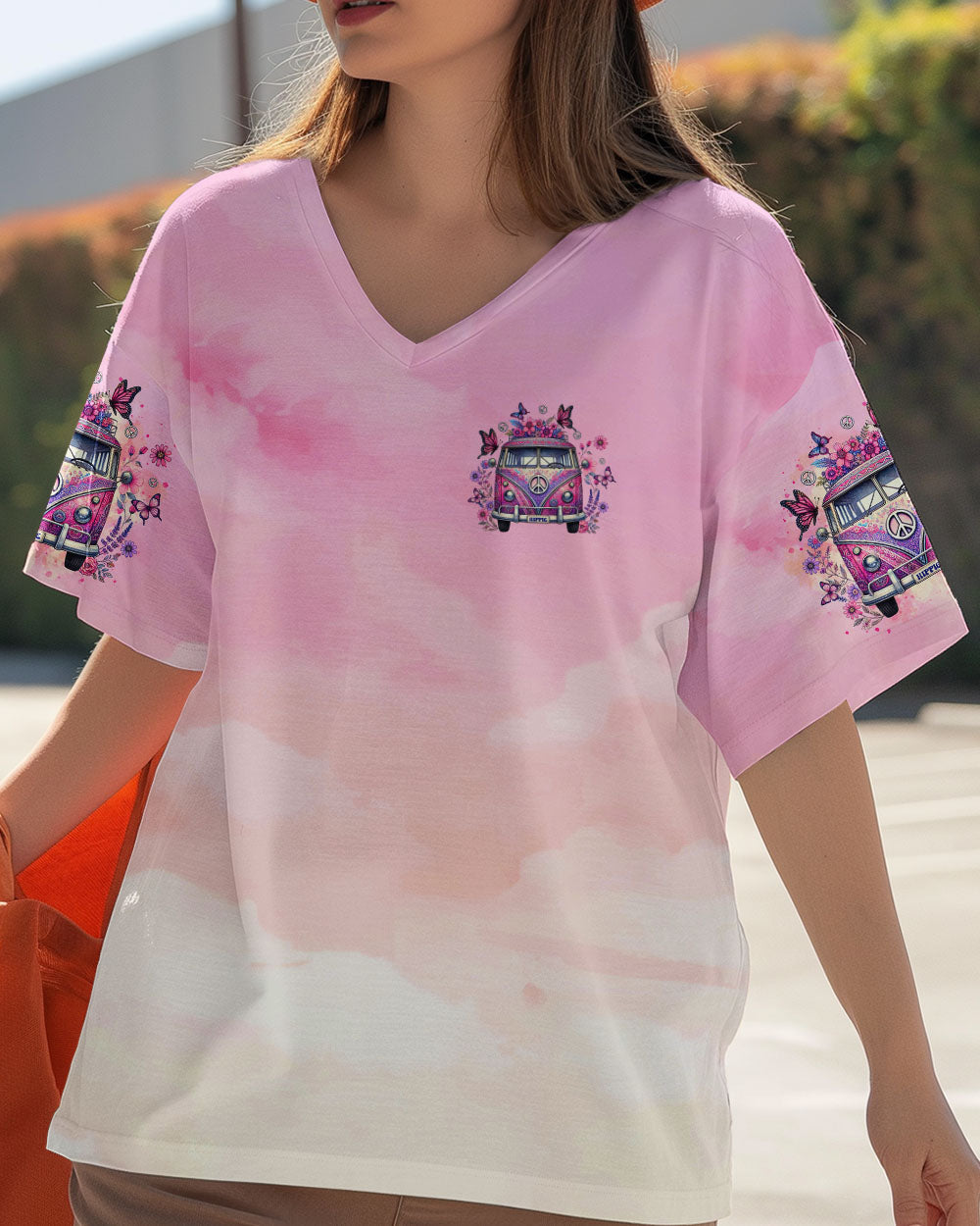 Older Now but I still Runnin Against the Wind Tie Dye Pink Vintage Hippie Van AOP Shirts _5_ Rh4k9