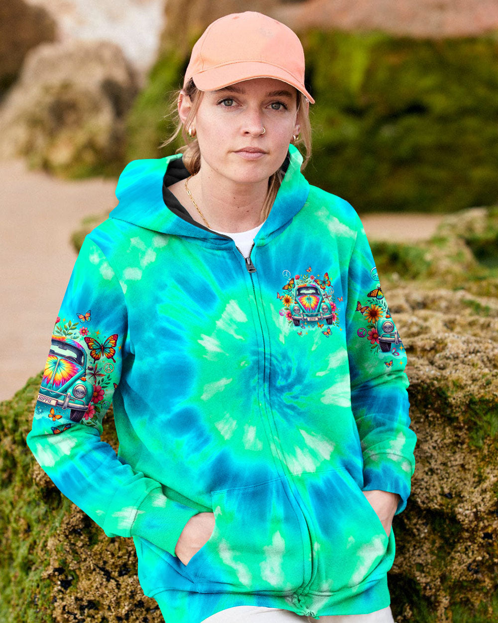 Older Now but I_E2_80_99m Still Runnin_E2_80_99 Against the Wind Tie Dye Peace Sign Hippie Car AOP Shirts _4_ K667x