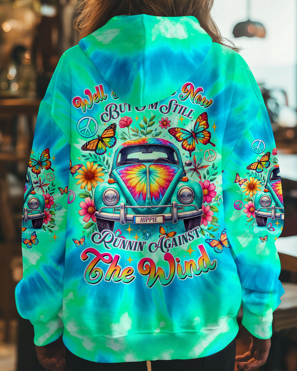 Older Now but I_E2_80_99m Still Runnin_E2_80_99 Against the Wind Tie Dye Peace Sign Hippie Car AOP Shirts _8_ VxG3t