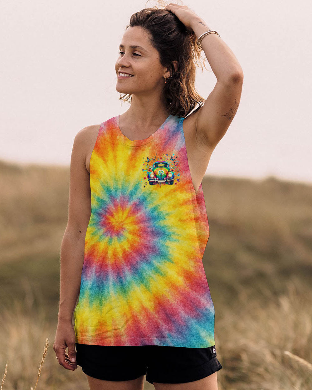 Older Now but Im still Runnin Against the Wind Tie Dye Vintage Car AOP Shirts _11_ PMr4w