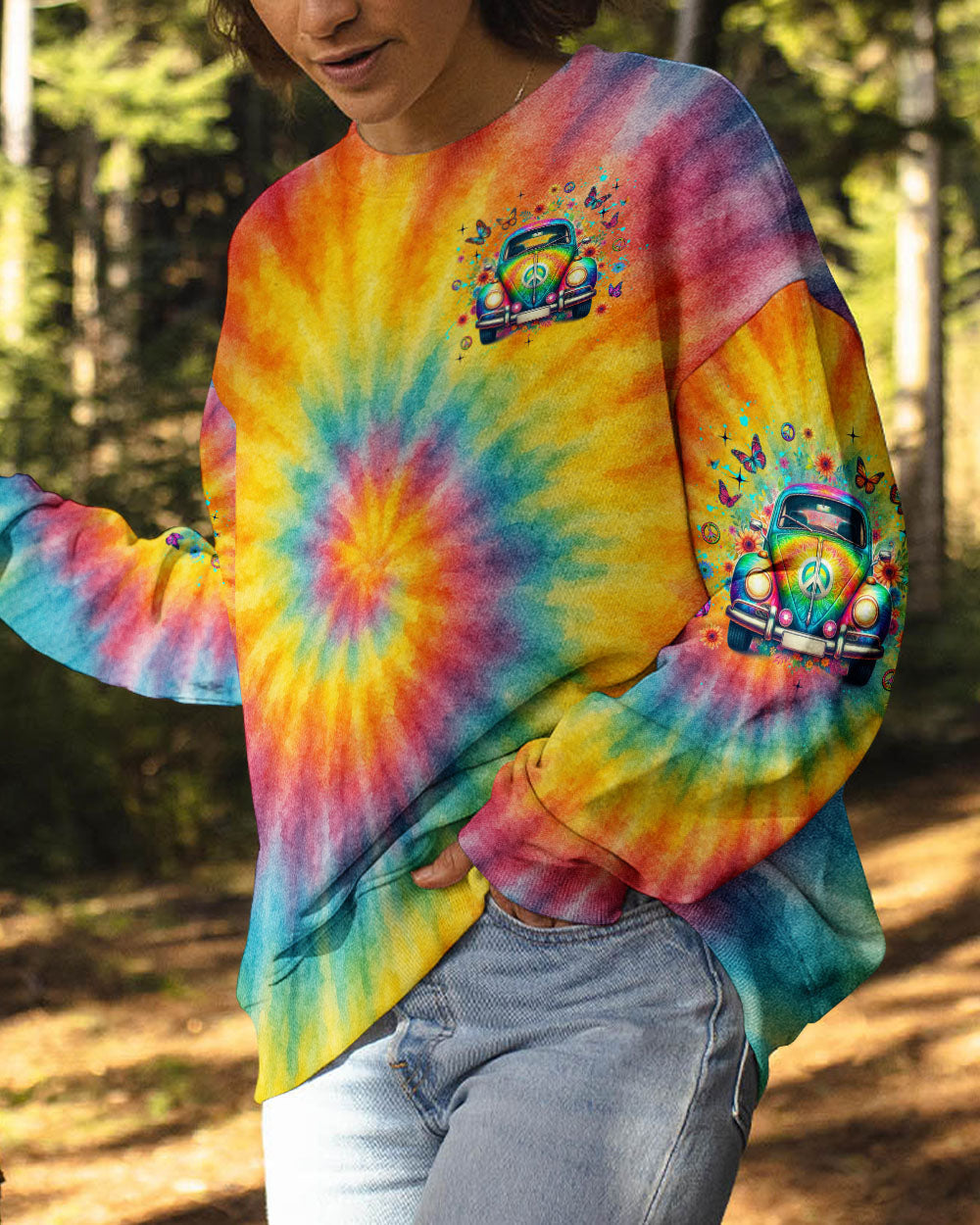 Older Now but Im still Runnin Against the Wind Tie Dye Vintage Car AOP Shirts _6_ t2HEn