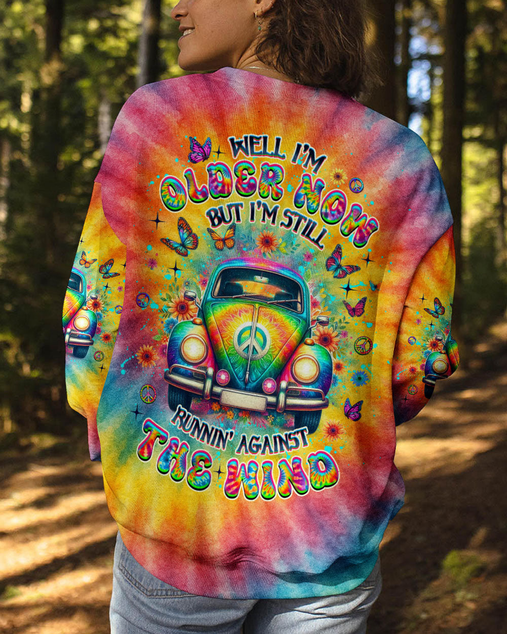 Older Now but Im still Runnin Against the Wind Tie Dye Vintage Car AOP Shirts _7_ 2q9pw