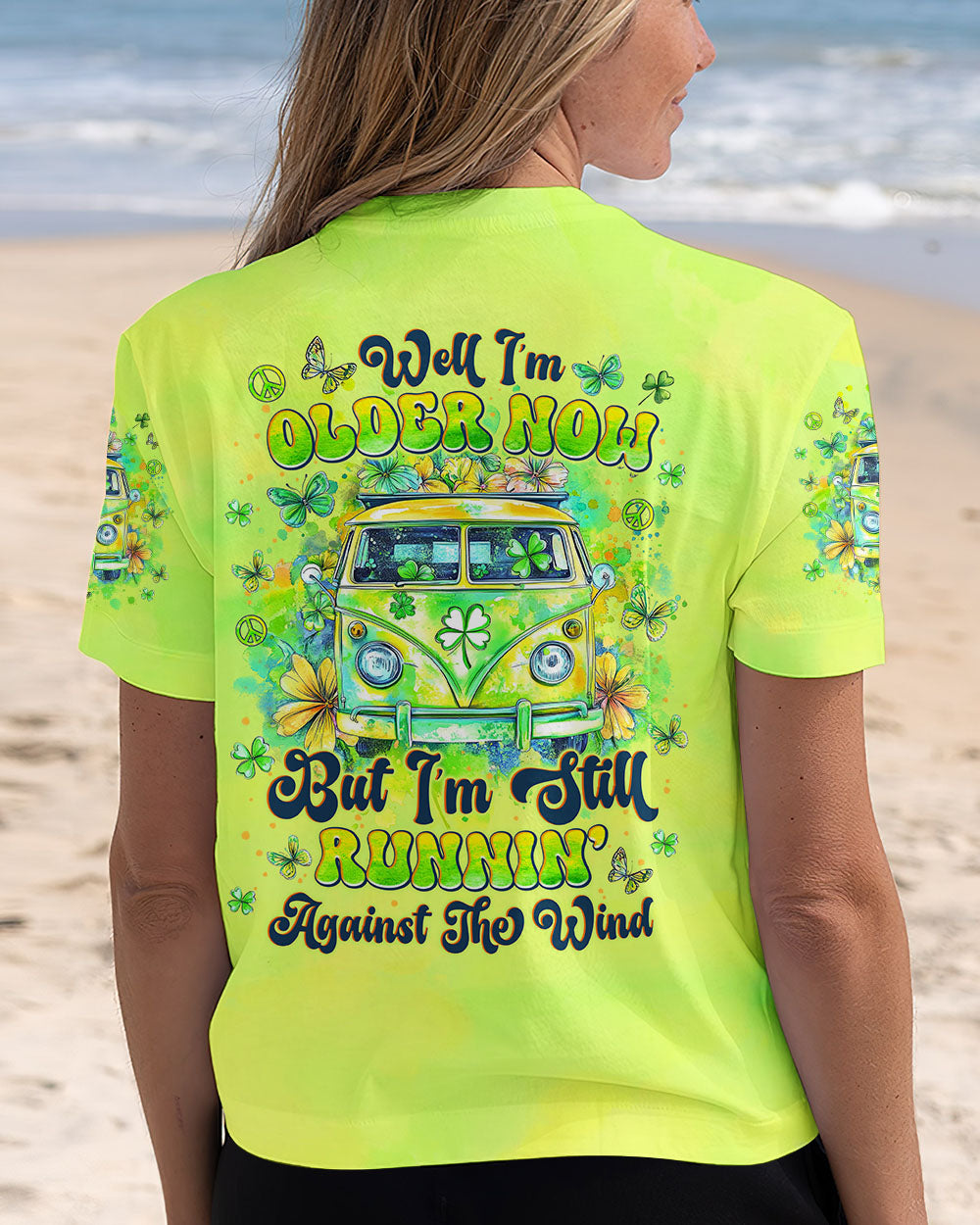 Older Now but Still Runnin Against the Wind Green Hippie Van AOP Shirts _3_ LPo2O