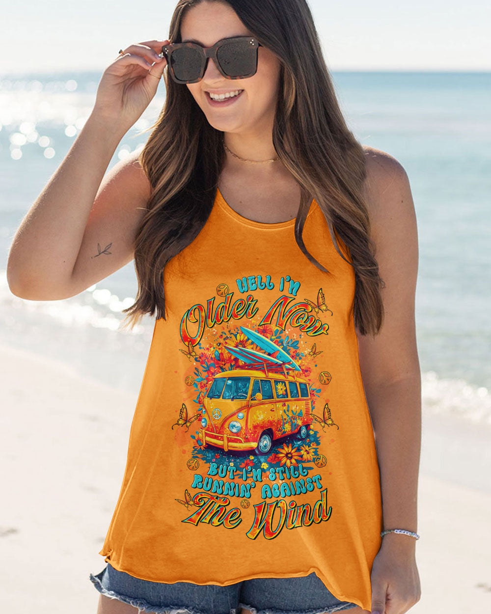 Older Now but Still Runnin Against the Wind Hippie Retro Van Boho Graphic AOP Shirts _7_ vX9lW