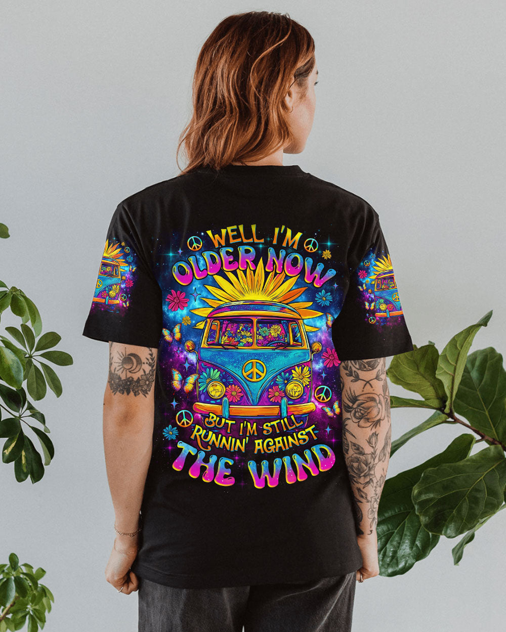 Older Now but Still Runnin Against the Wind Hippie VW Bus Galaxy AOP Shirts _10_ XgNwz