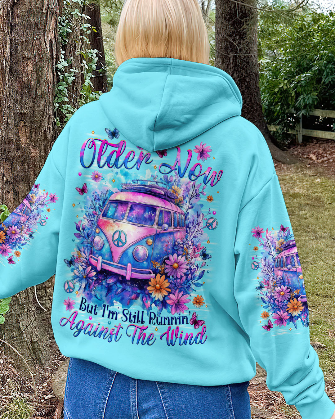 Older Now but Still Runnin Against the Wind Hippie VW Van AOP Shirts _12_ fCH5U