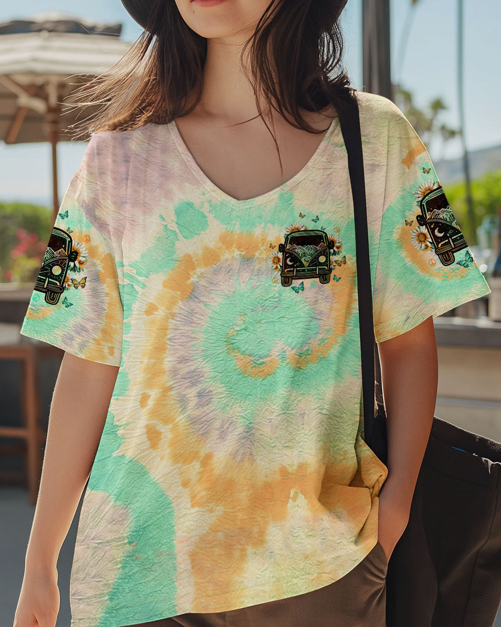 Older Now but Still Runnin Against the Wind Hippie VW Van and Sunflower AOP Shirts _4_ ACx2A