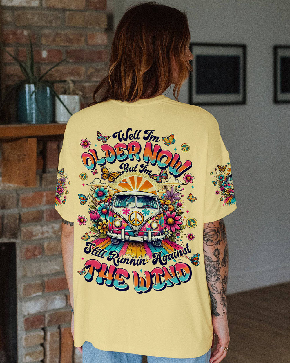 Older Now but Still Runnin Against the Wind Hippie Van Butterfly AOP Shirts _13_ GjX9B