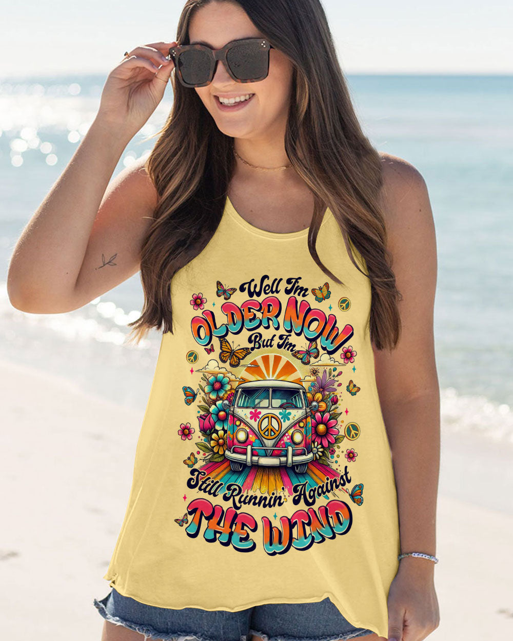 Older Now but Still Runnin Against the Wind Hippie Van Butterfly AOP Shirts _7_ qWOZ0