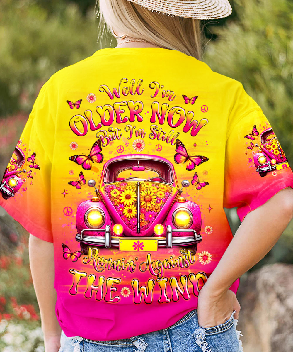 Older Now but Still Runnin Against the Wind Pink VW Bug and Butterfly AOP Shirts _4_ 1AQyp