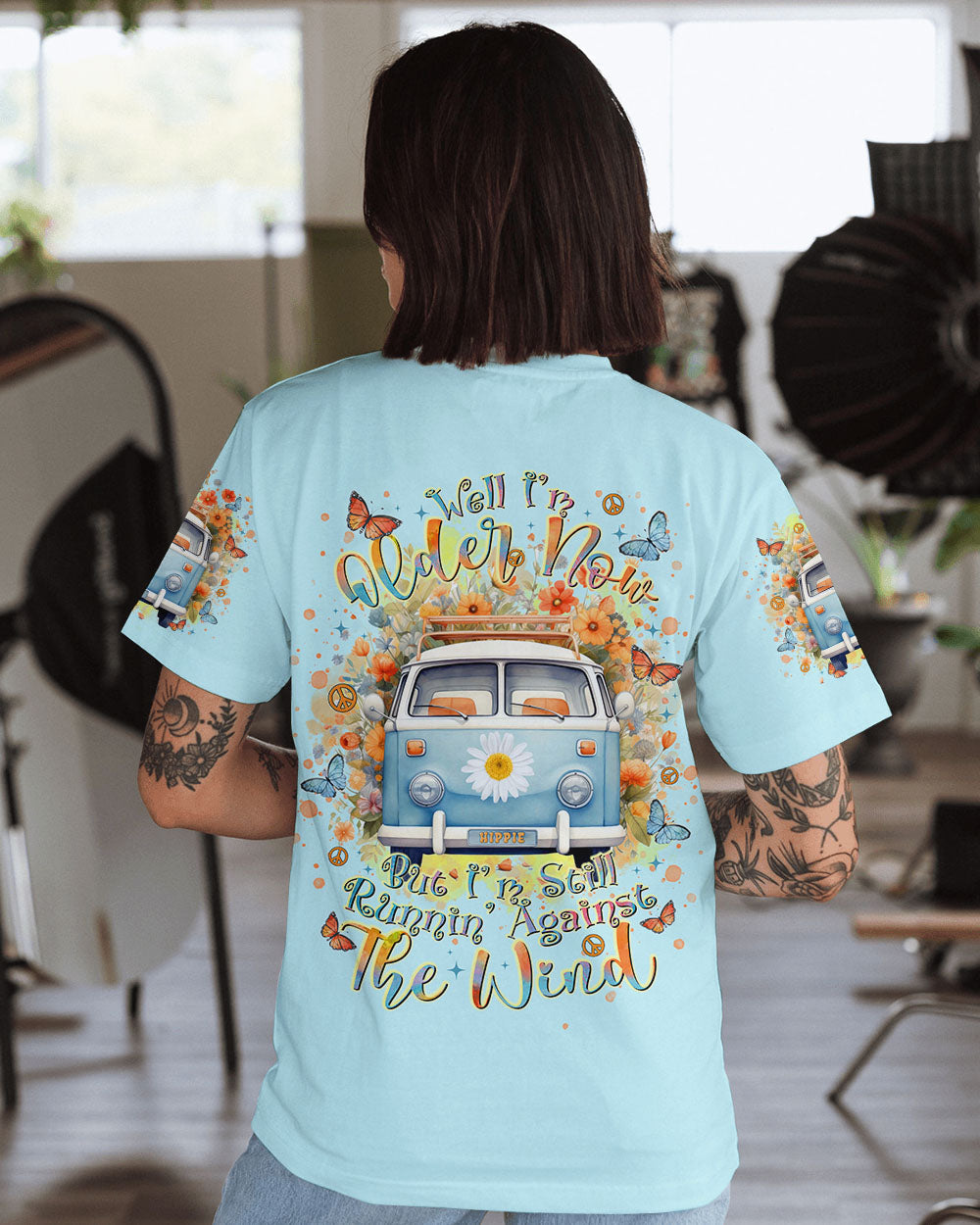 Older Now but Still Runnin Against the Wind Retro Hippie Van AOP Shirts _1_ cAkej