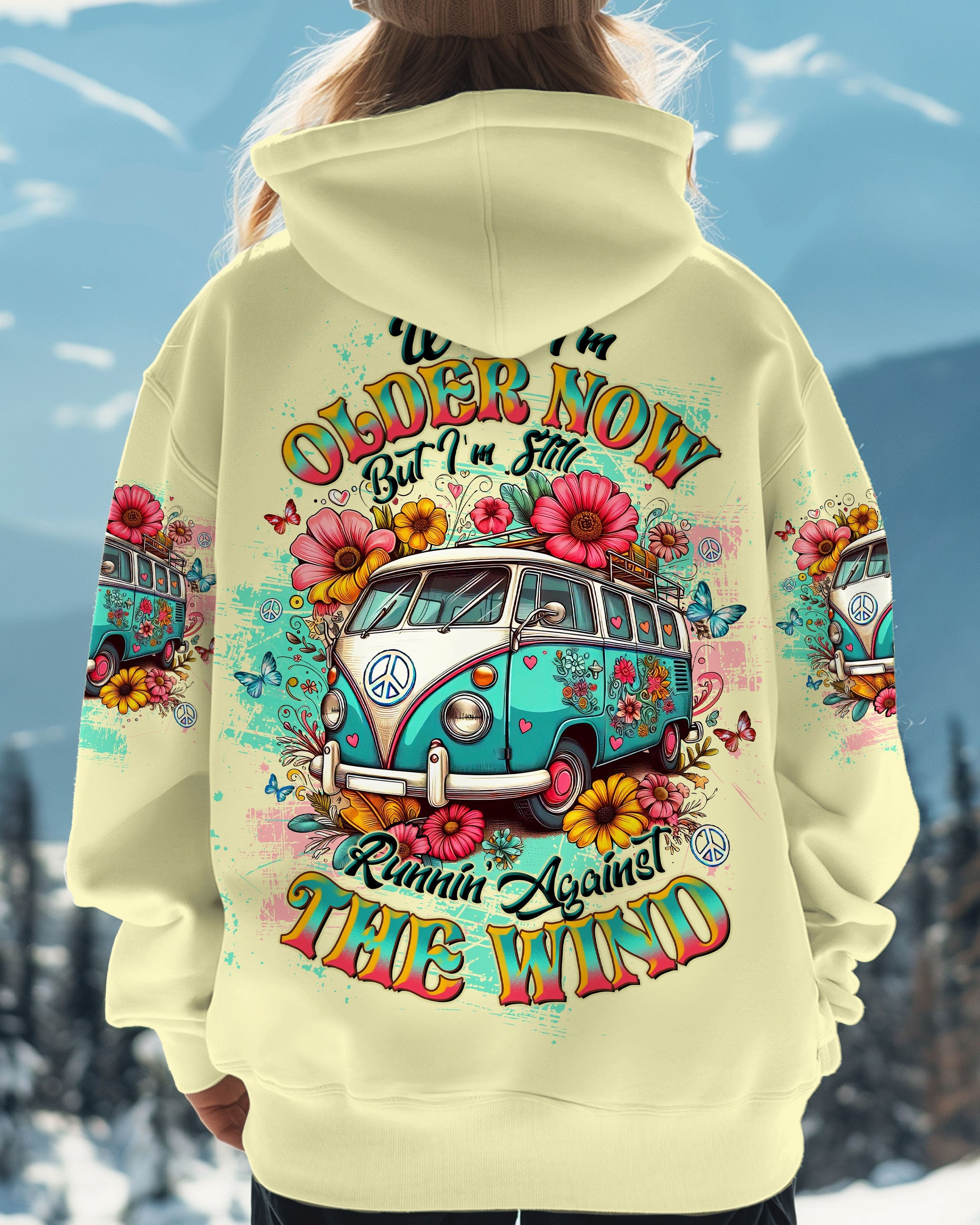 Older Now but Still Runnin Against the Wind Retro Hippie Van Hippie Style AOP Shirts _1_ P05gc