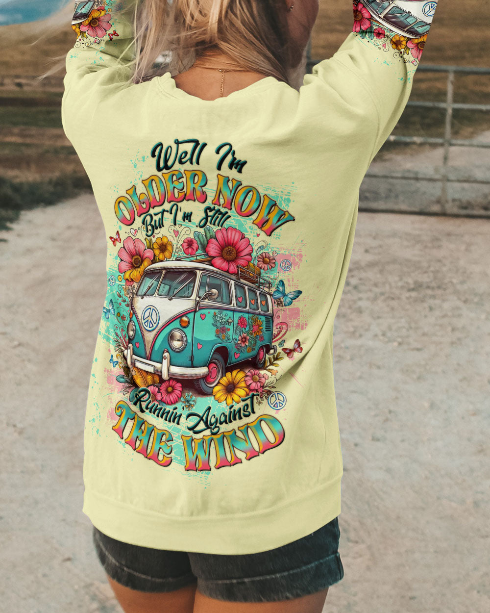 Older Now but Still Runnin Against the Wind Retro Hippie Van Hippie Style AOP Shirts _3_ ZwjKC