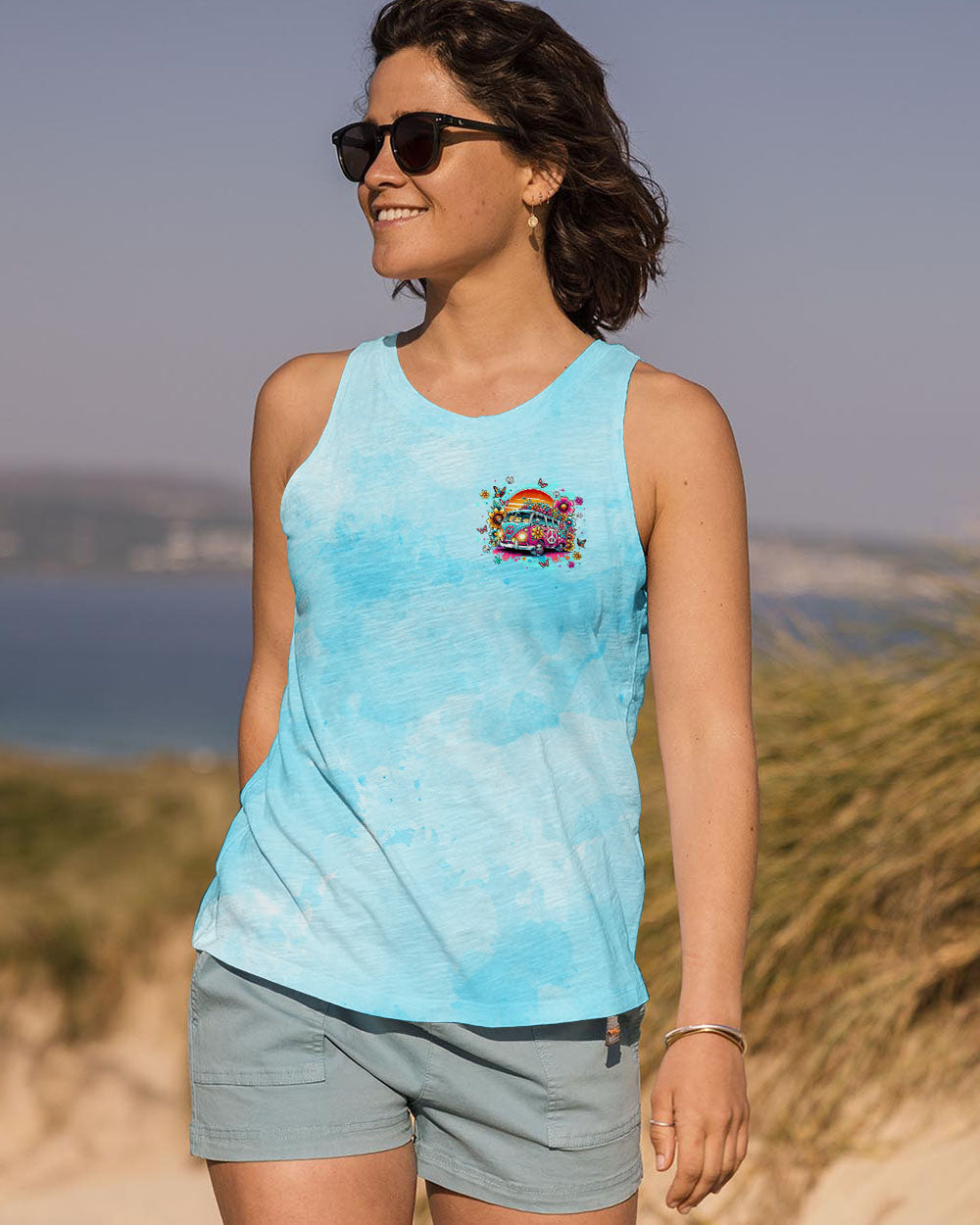 Older Now but Still Runnin Against the Wind Retro Hippie Van Sunset AOP Shirts _10_ CqOyr