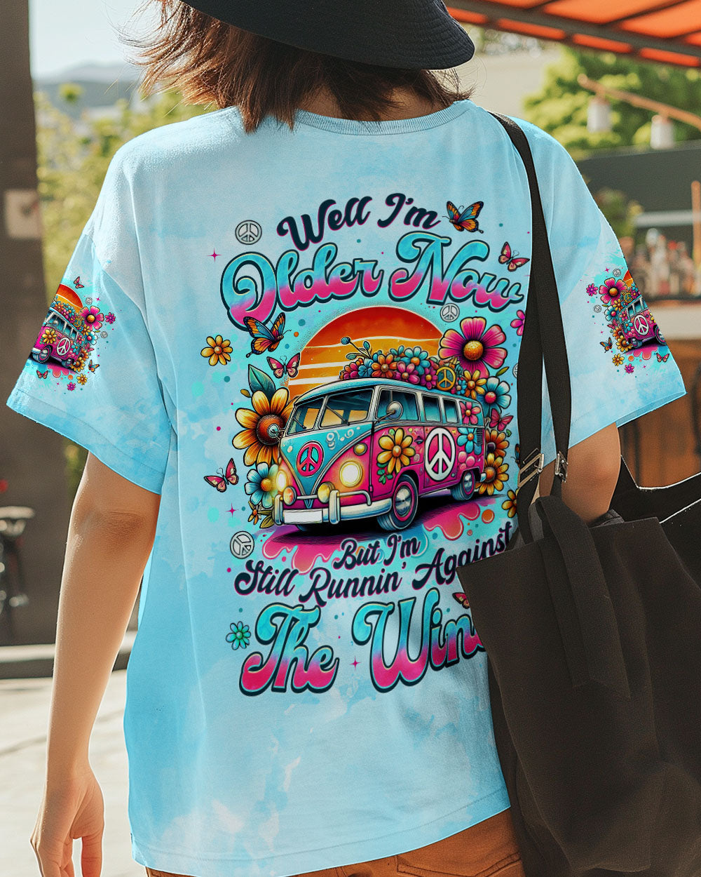 Older Now but Still Runnin Against the Wind Retro Hippie Van Sunset AOP Shirts _3_ seXLG