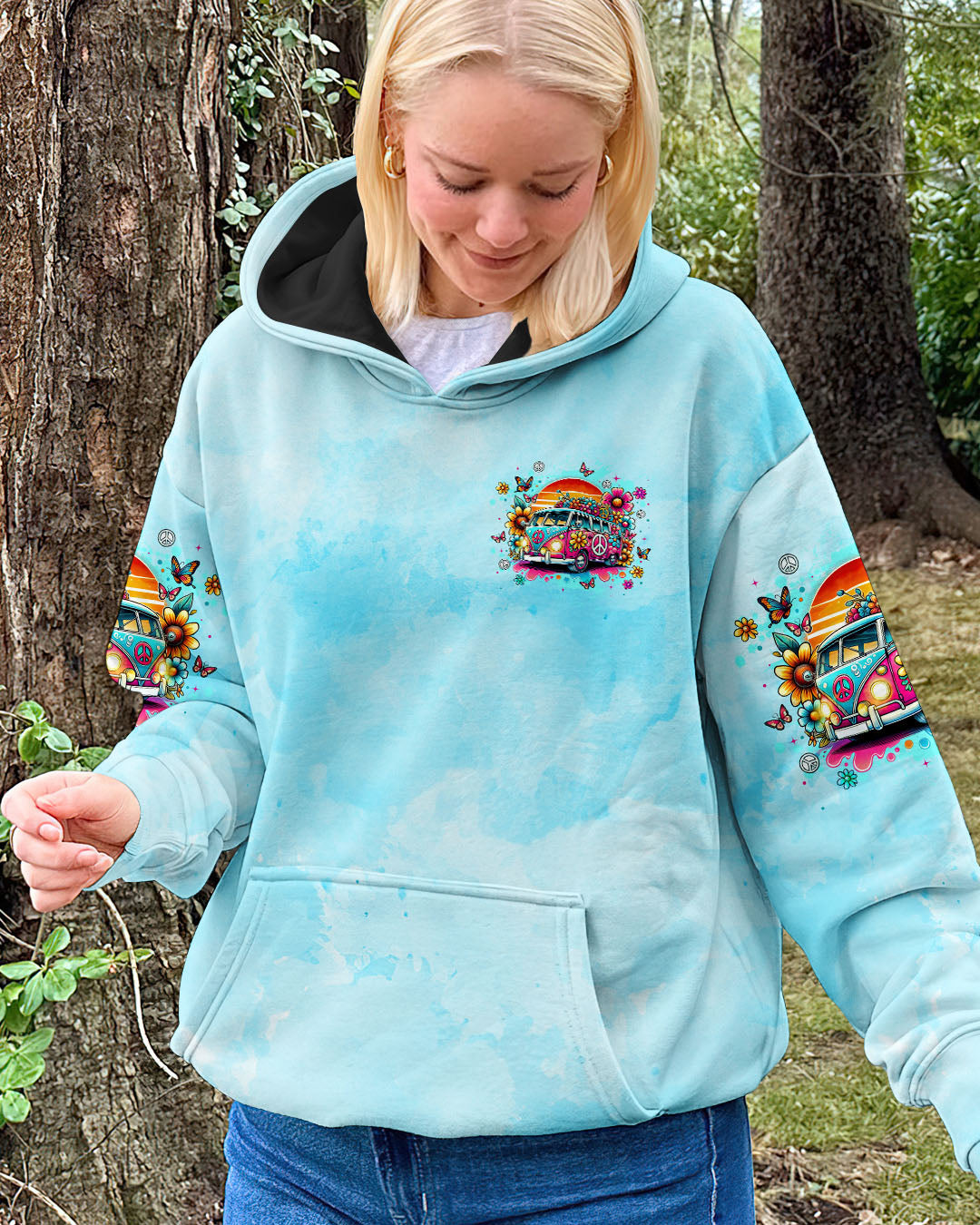 Older Now but Still Runnin Against the Wind Retro Hippie Van Sunset AOP Shirts _4_ RENVf