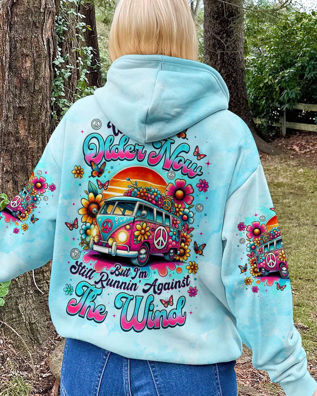 Older Now but Still Runnin Against the Wind Retro Hippie Van Sunset AOP Shirts _5_ 0fMkT