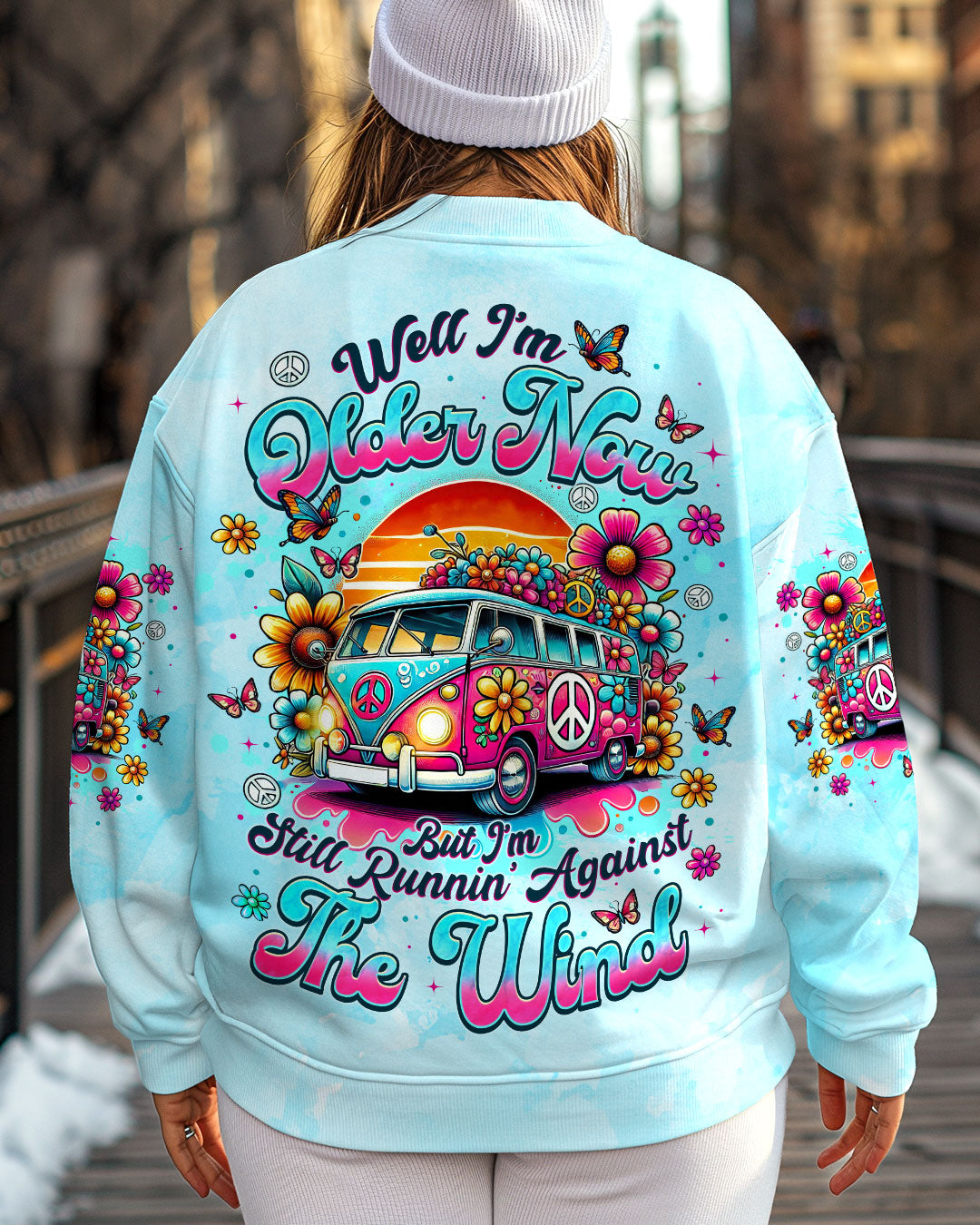 Older Now but Still Runnin Against the Wind Retro Hippie Van Sunset AOP Shirts _7_ CwOyy