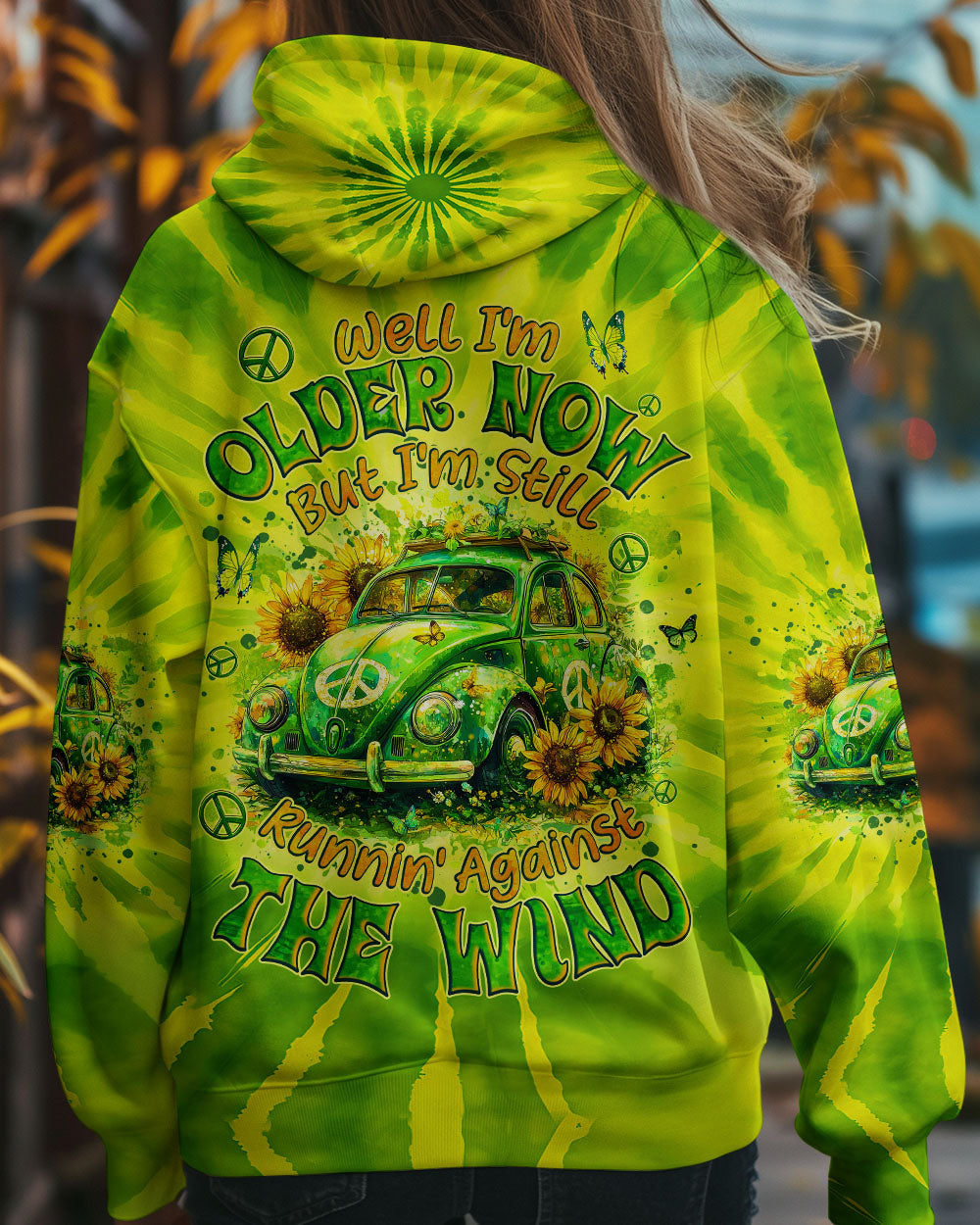 Older Now but Still Runnin Against the Wind Retro Tie Dye Hippie Car AOP Shirts _8_ yLGPp