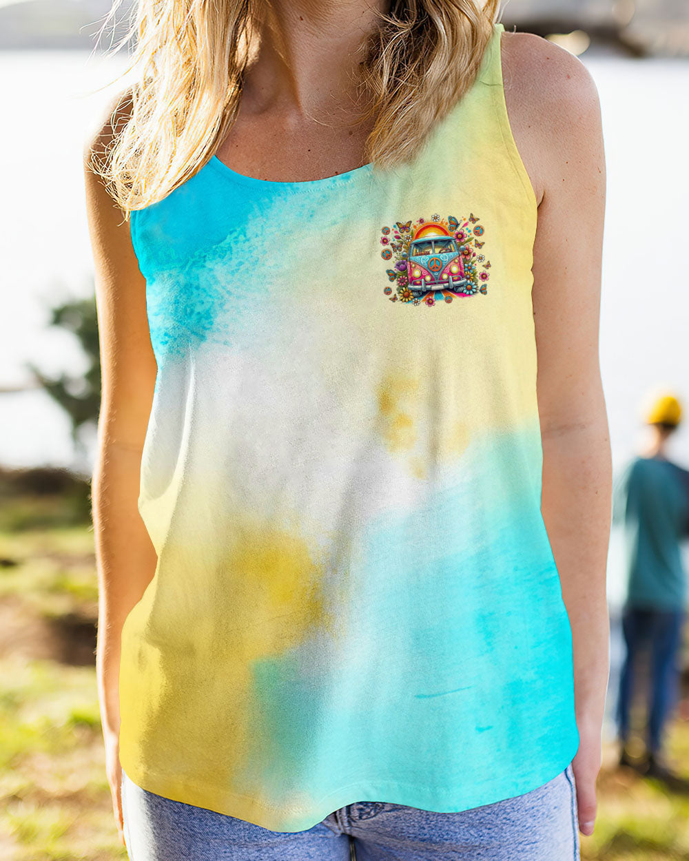 Older Now but Still Runnin Against the Wind Tie Dye Colorful Hippie Van AOP Shirts _13_ eQgnX