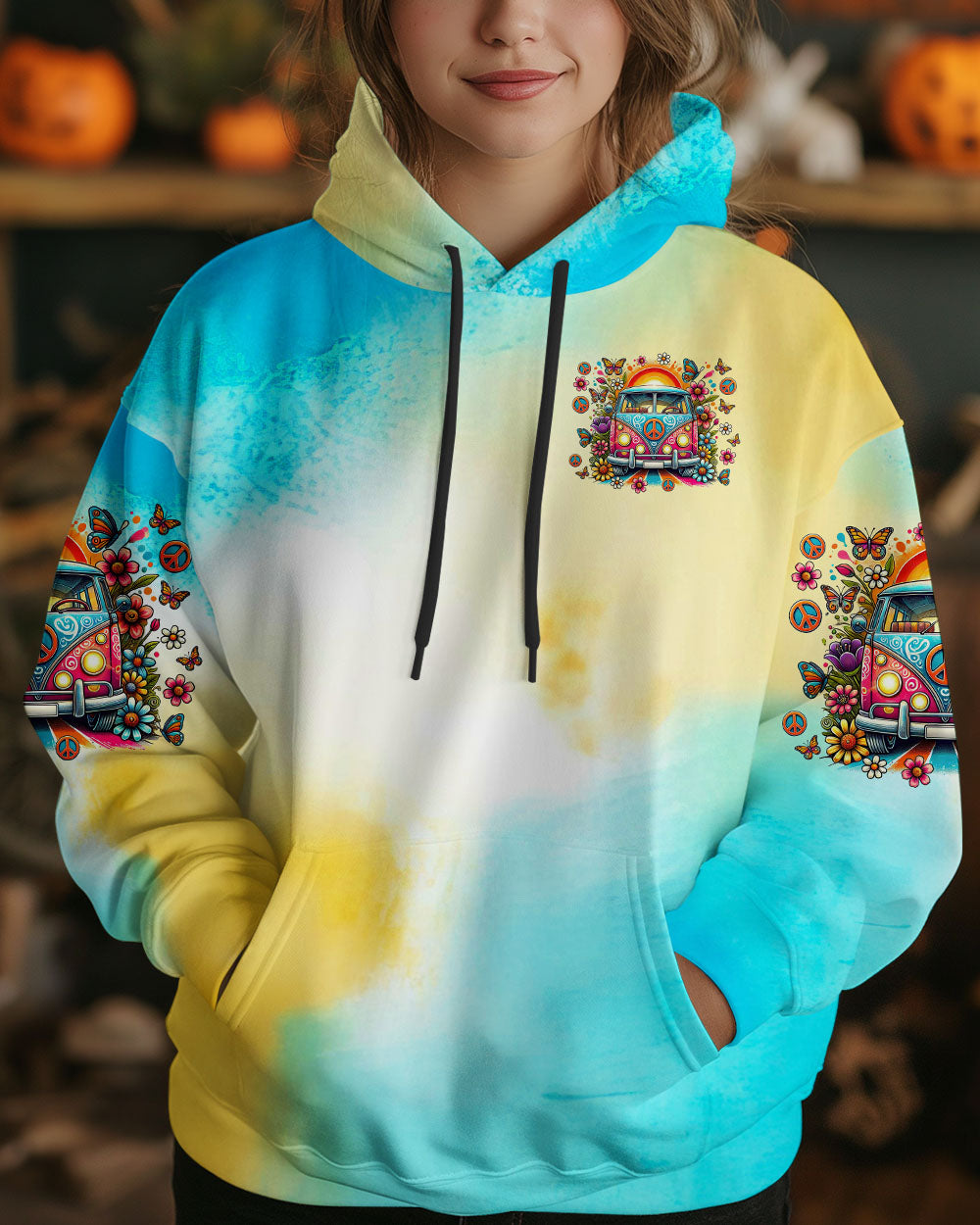 Older Now but Still Runnin Against the Wind Tie Dye Colorful Hippie Van AOP Shirts _7_ CFIJW