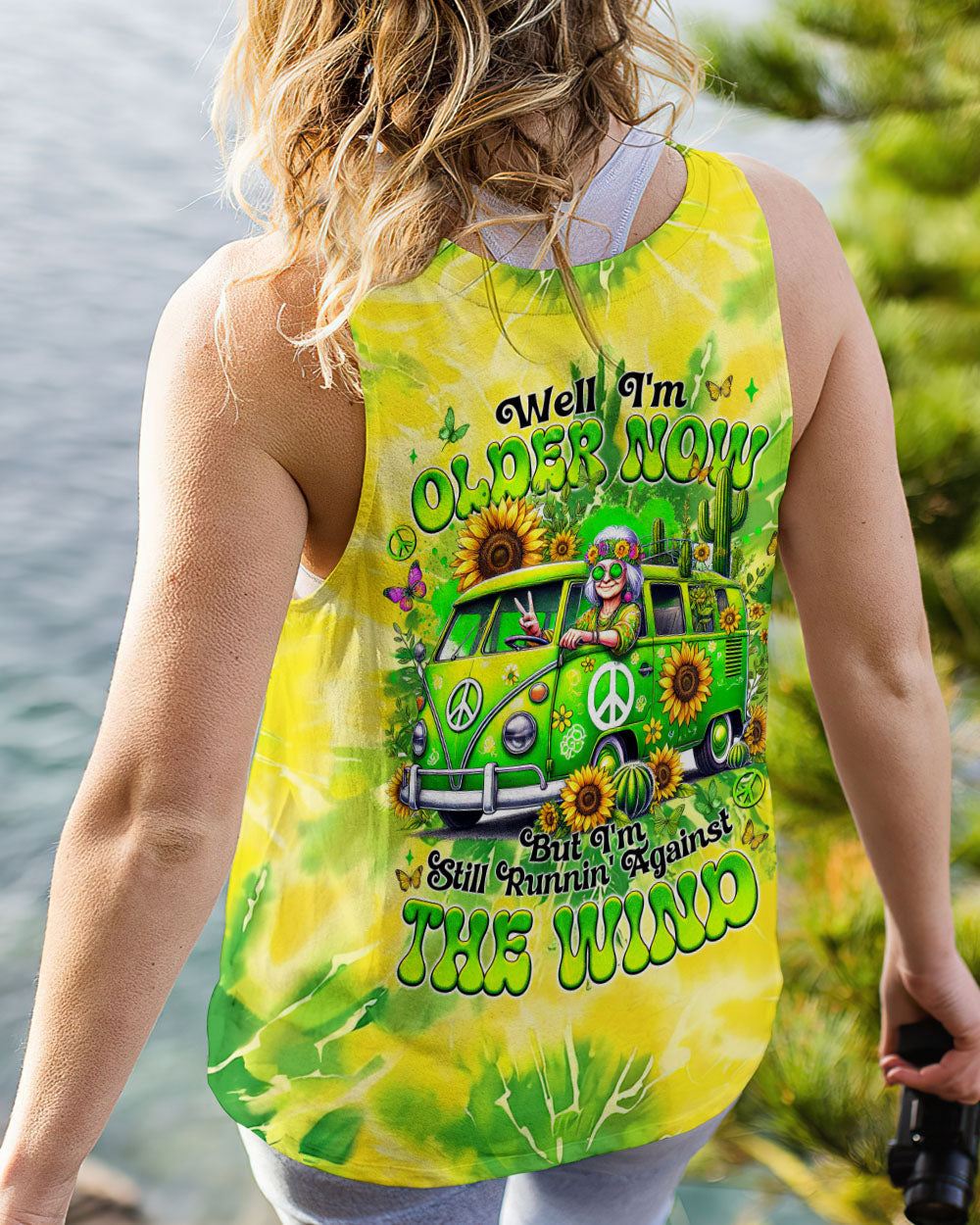 Older Now but Still Runnin Hippie Van Tie Dye Retro Van and Sunflower AOP Shirts _13_ k5TMy