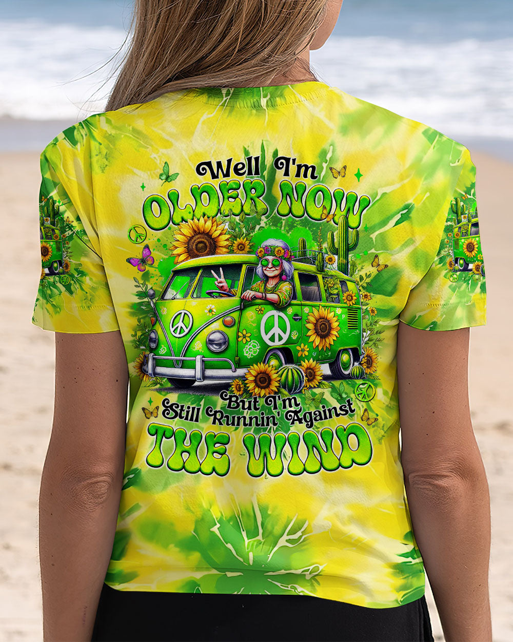 Older Now but Still Runnin Hippie Van Tie Dye Retro Van and Sunflower AOP Shirts _5_ 4KKLK