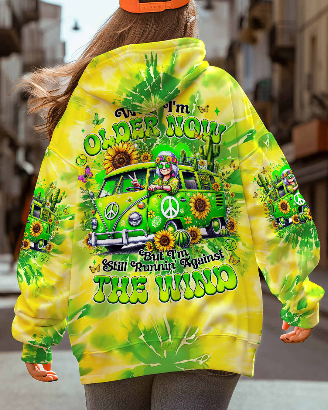Older Now but Still Runnin Hippie Van Tie Dye Retro Van and Sunflower AOP Shirts _7_ QZhrD
