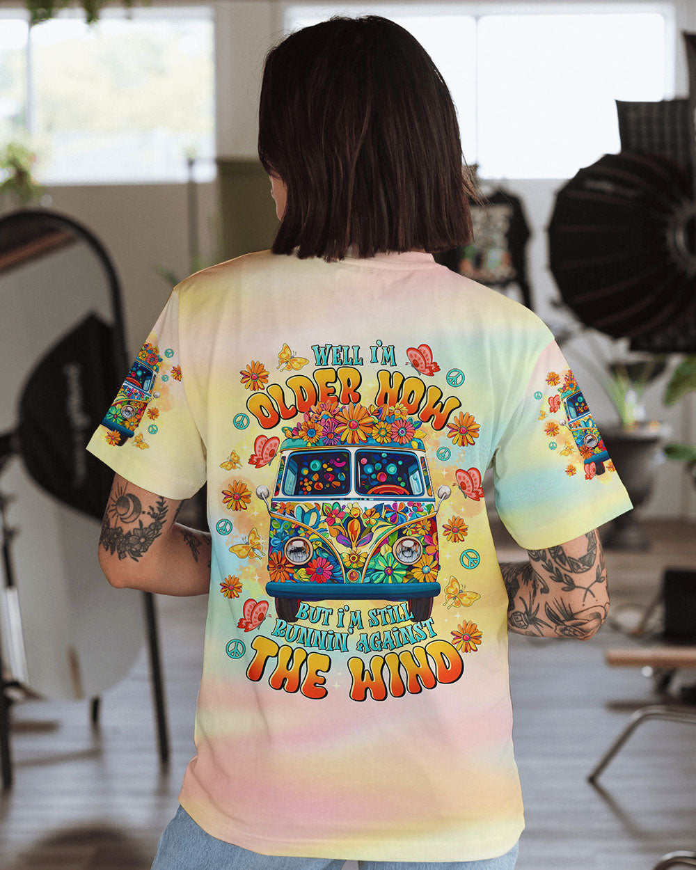 Older Now but Still Running Against the Wind Colorful Hippie Van AOP Shirts _11_ inSU4