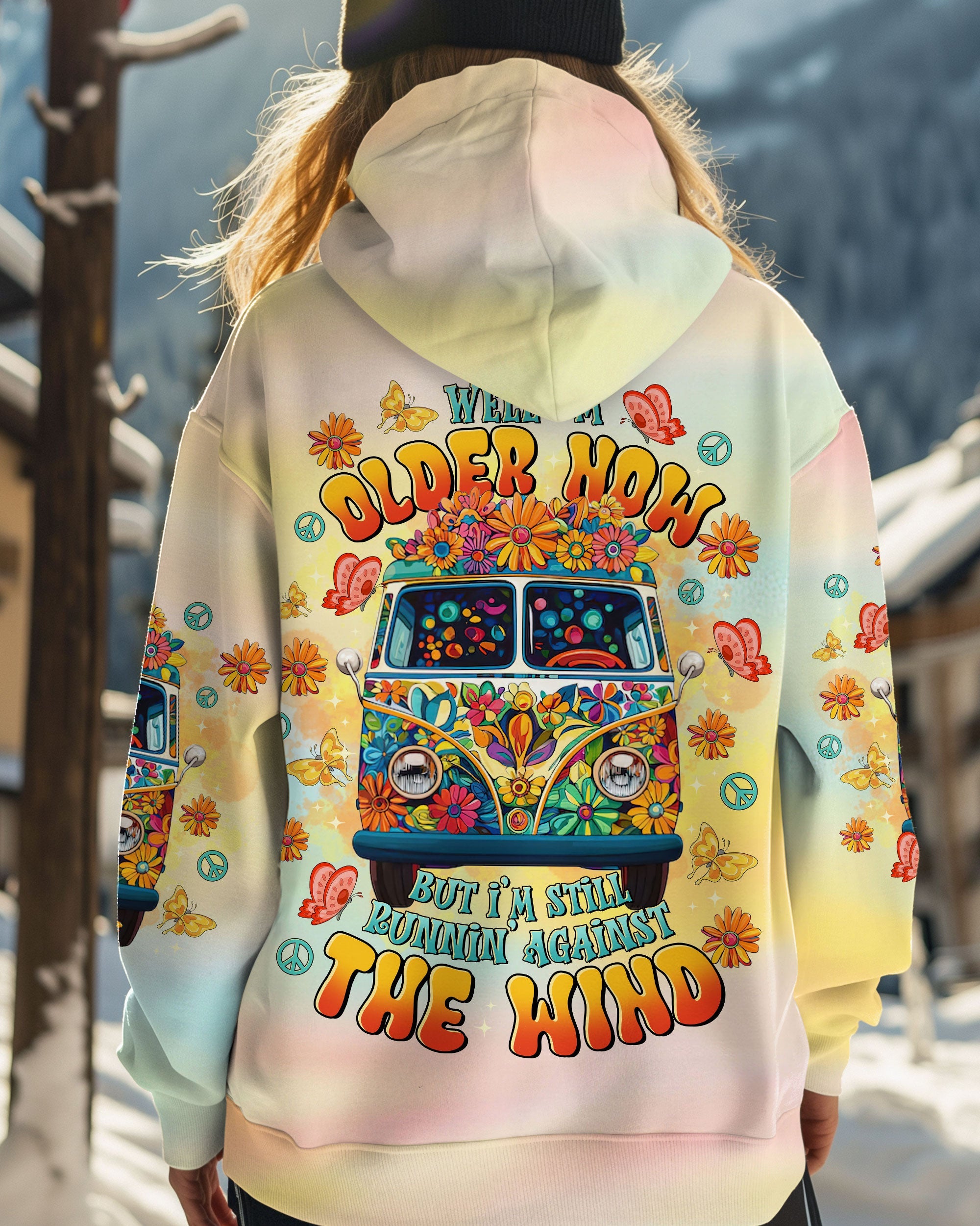 Older Now but Still Running Against the Wind Colorful Hippie Van AOP Shirts _1_ hhZgC