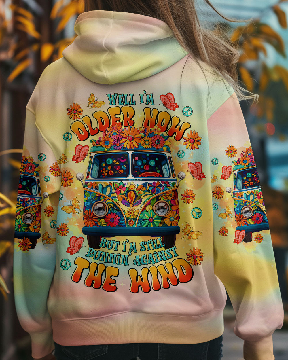 Older Now but Still Running Against the Wind Colorful Hippie Van AOP Shirts _8_ YJEs8