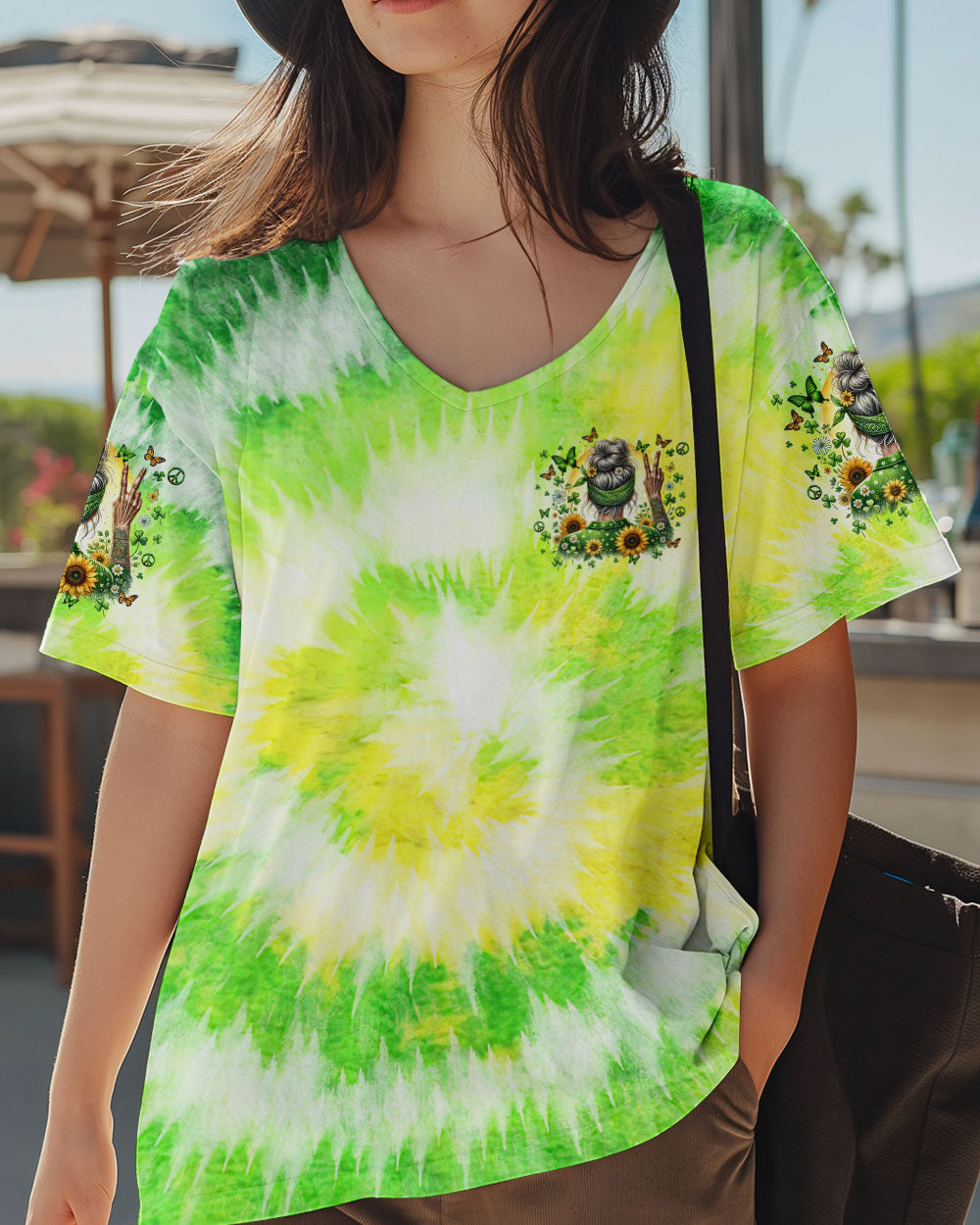 Older Now but Still Running Against the Wind Green Tie Dye Hippie Grandma AOP Shirts _2_ gK6gF