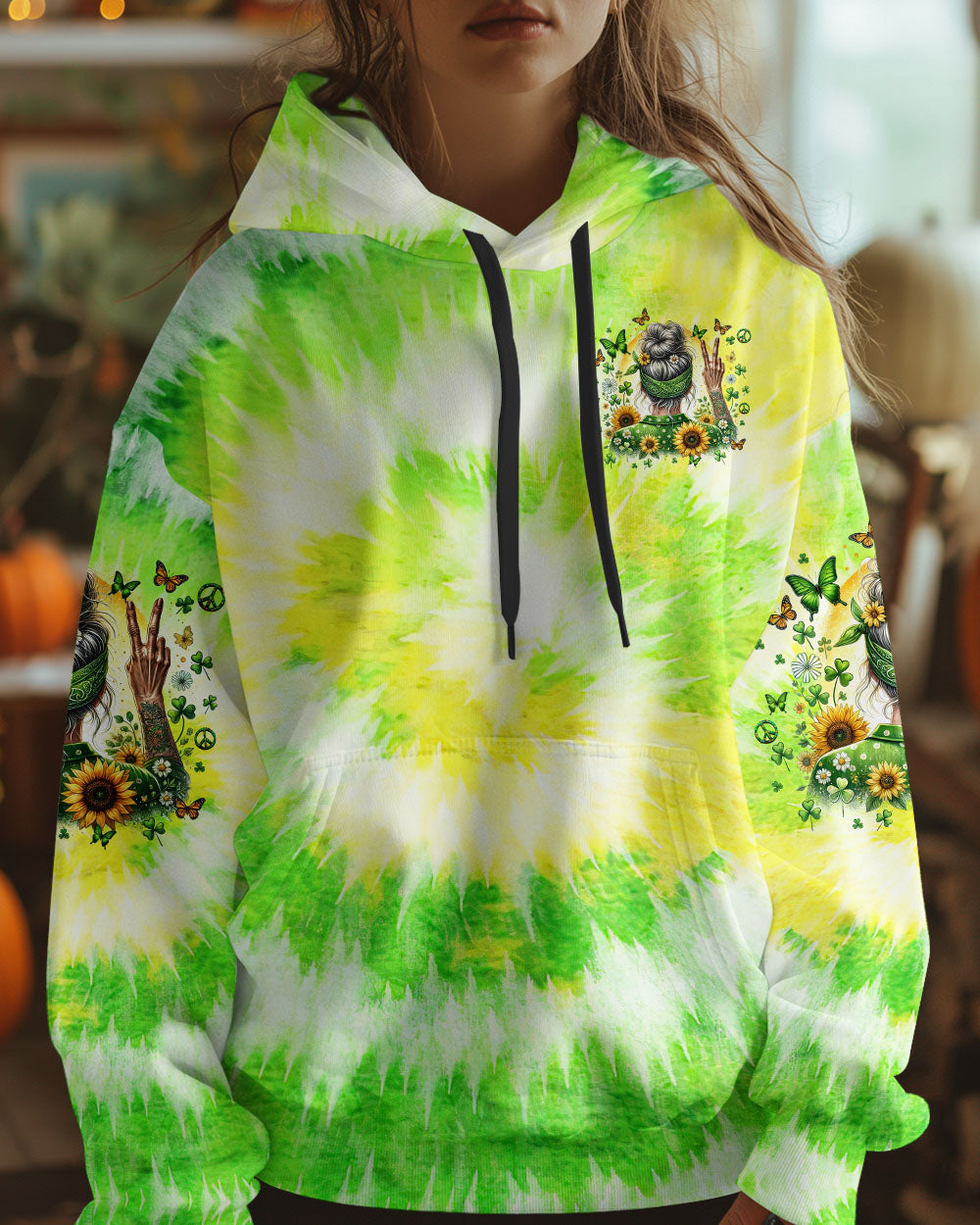 Older Now but Still Running Against the Wind Green Tie Dye Hippie Grandma AOP Shirts _4_ T0cma