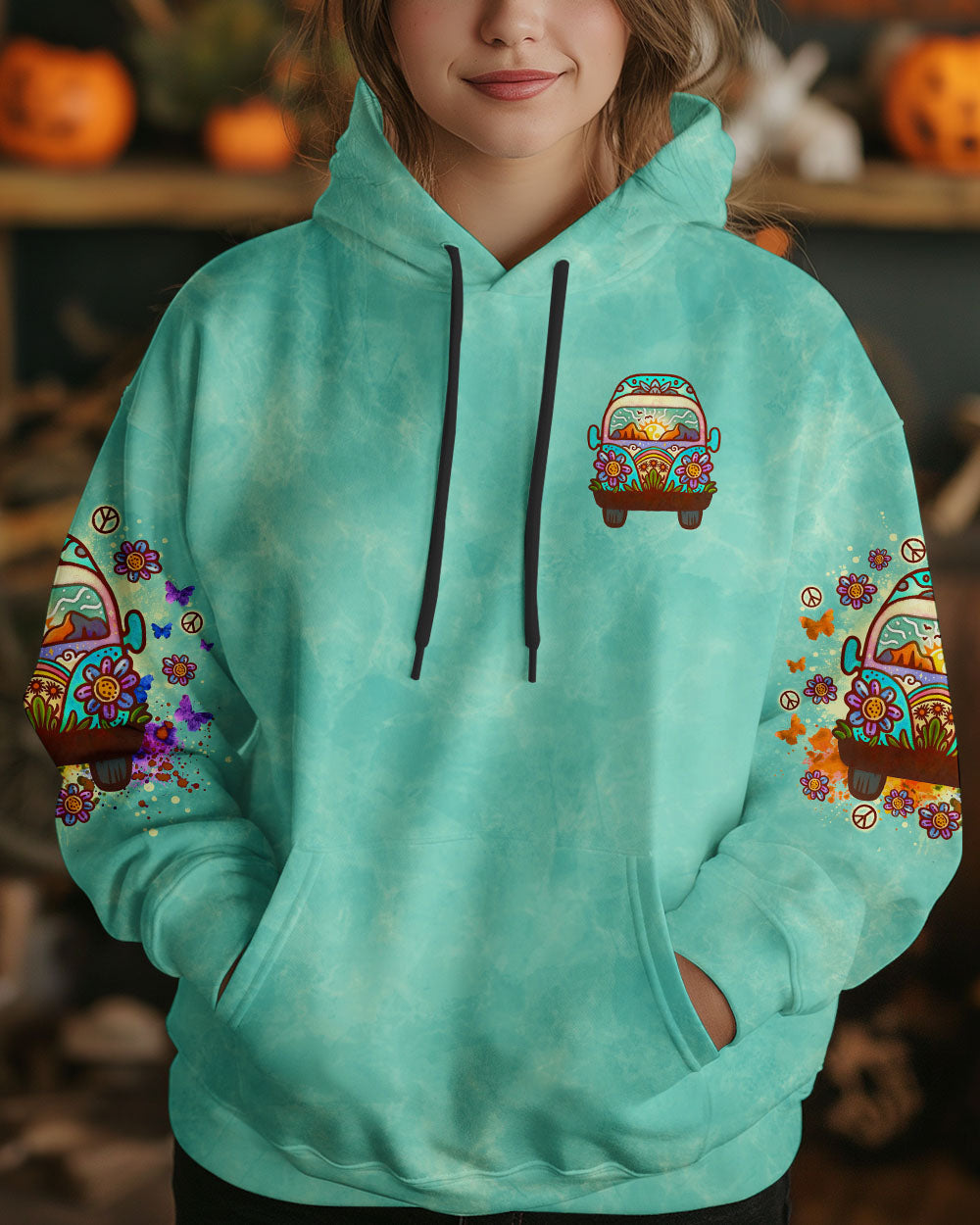 Older Now but Still Running Against the Wind Tie Dye Hippie Van and Floral AOP Shirts _14_ ngKiP