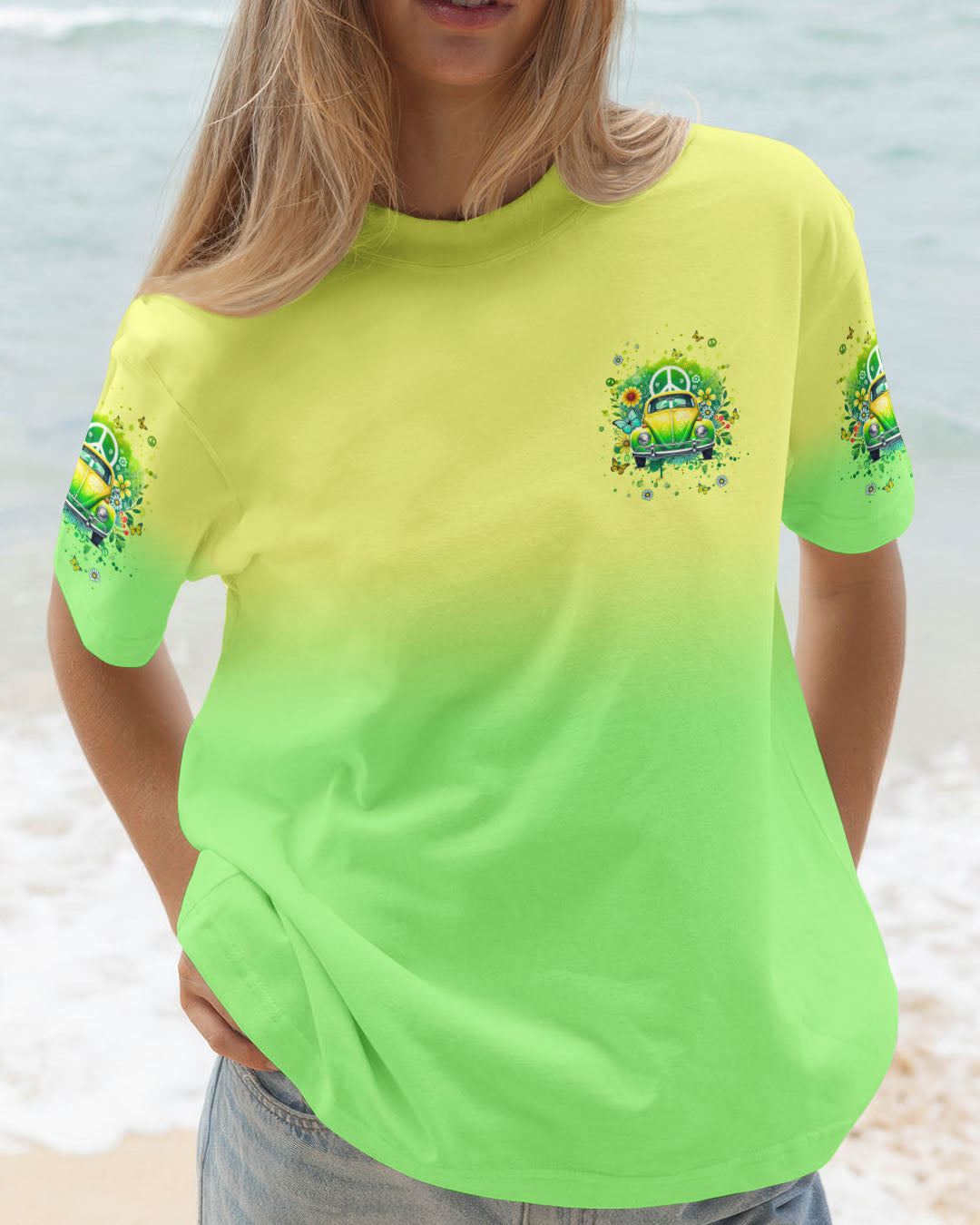 Older Now still Runnin Against the Wind Peace _26 Floral Hippie Car AOP Shirts _2_ K2jsL