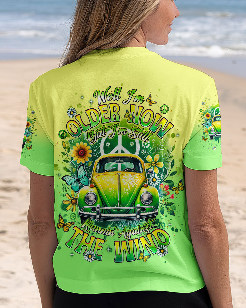 Older Now still Runnin Against the Wind Peace _26 Floral Hippie Car AOP Shirts _5_ njBIx