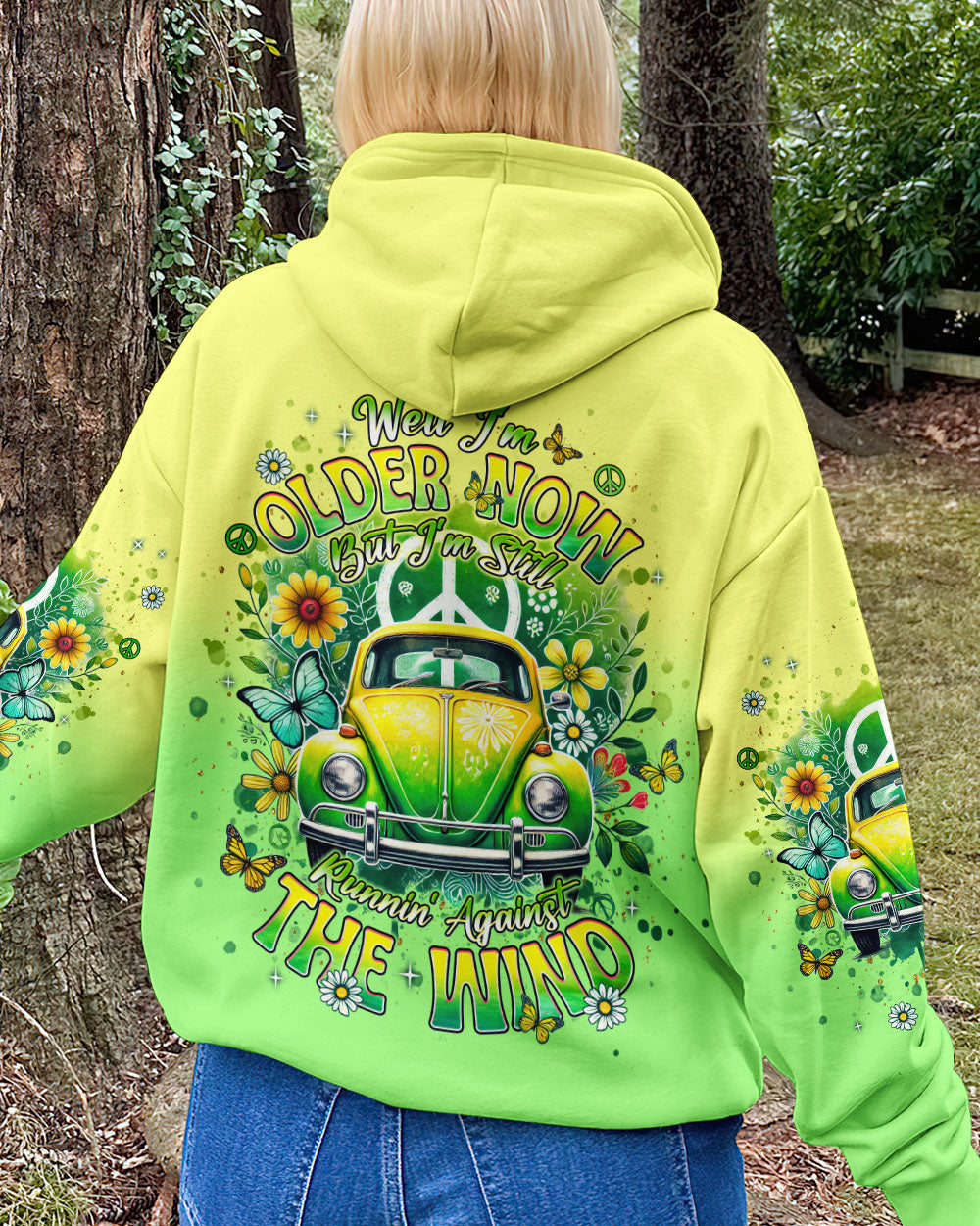 Older Now still Runnin Against the Wind Peace _26 Floral Hippie Car AOP Shirts _7_ 73Vzd