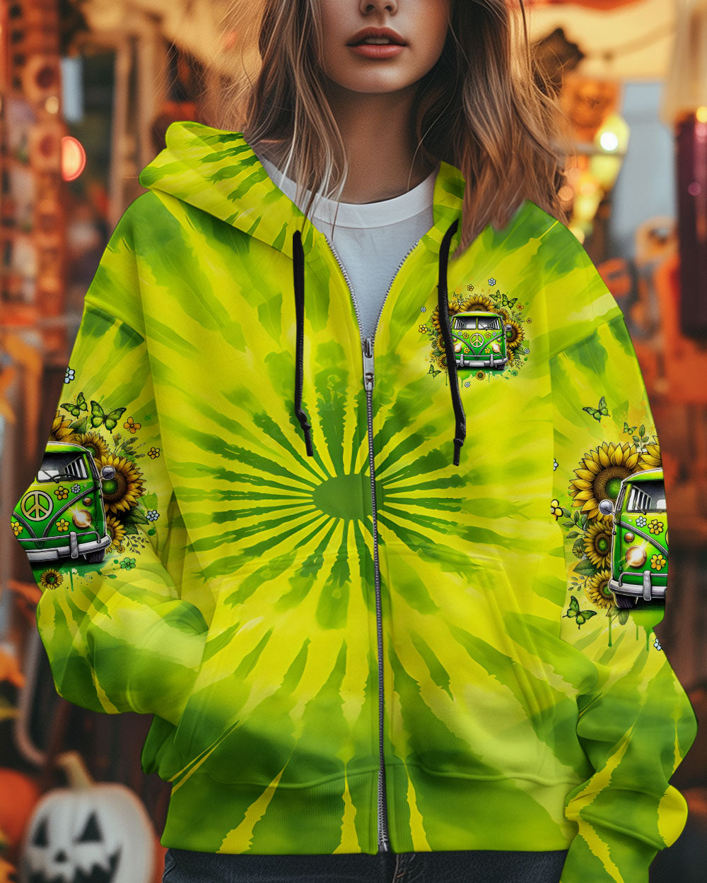 On a Dark Desert Highway Cool Wind in My Hair Tie Dye VW Bus and Sunflower AOP Shirts _10_ Gkrhm