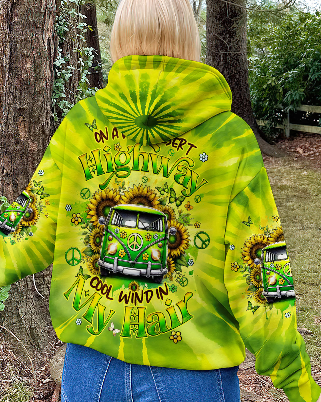 On a Dark Desert Highway Cool Wind in My Hair Tie Dye VW Bus and Sunflower AOP Shirts _7_ JHOOJ