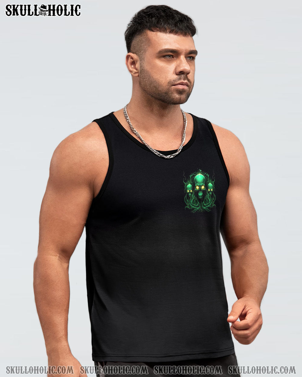 One Day I_E2_80_99m Gonna Just Say F It All and Let My Demons Out to Play Green Skull Graphic Tee AOP Shirts _12_ RfDnA