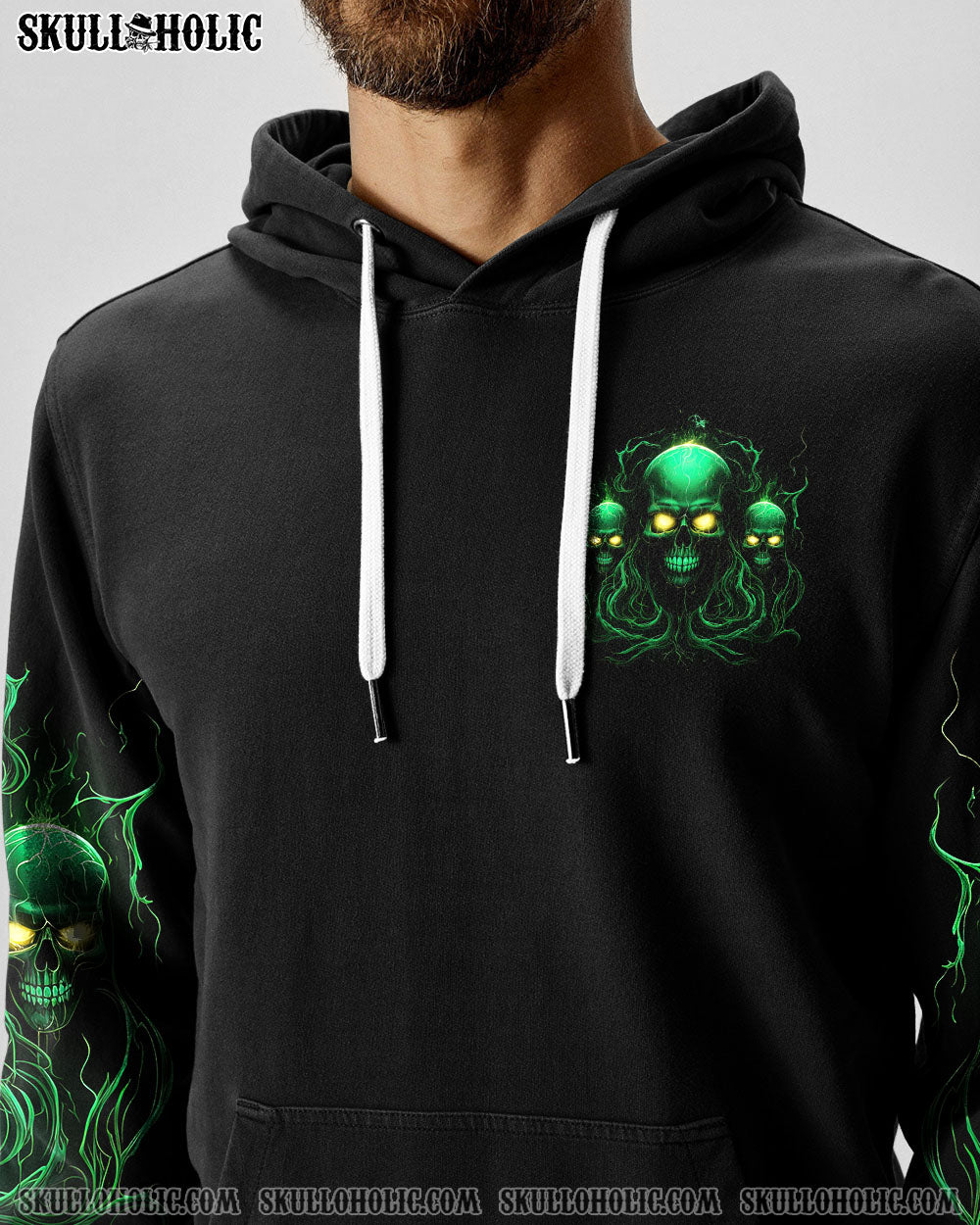 One Day I_E2_80_99m Gonna Just Say F It All and Let My Demons Out to Play Green Skull Graphic Tee AOP Shirts _6_ cDLUw