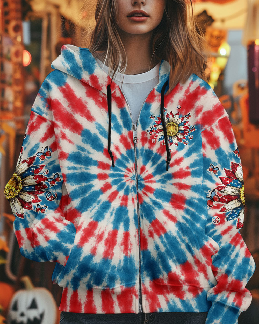 Peace Y_E2_80_99all Sunflower USA Tie Dye Patriotic 4th of July Tee for Women AOP Shirts _10_ SC5Ky