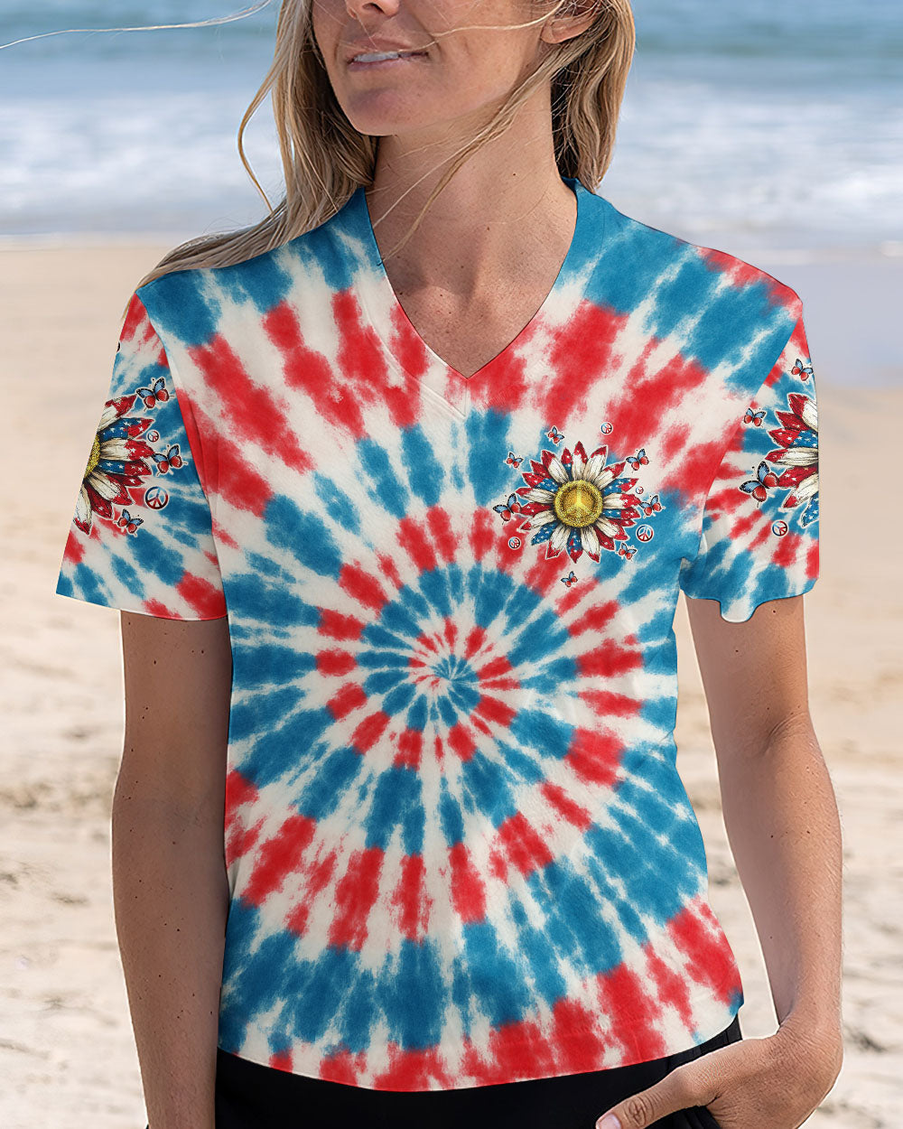 Peace Y_E2_80_99all Sunflower USA Tie Dye Patriotic 4th of July Tee for Women AOP Shirts _4_ hiDlp