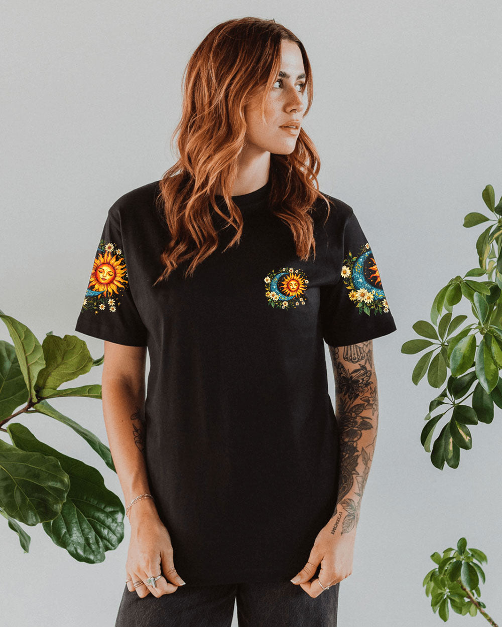 Peace to your Mind Love to your Heart Sun Moon Peace Sign Graphic AOP Shirts _11_ AEmOA