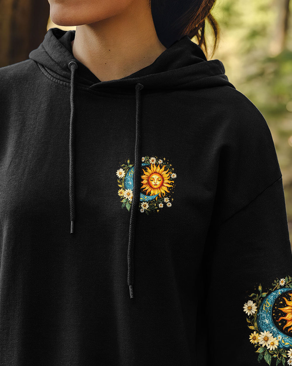 Peace to your Mind Love to your Heart Sun Moon Peace Sign Graphic AOP Shirts _2_ azIIJ