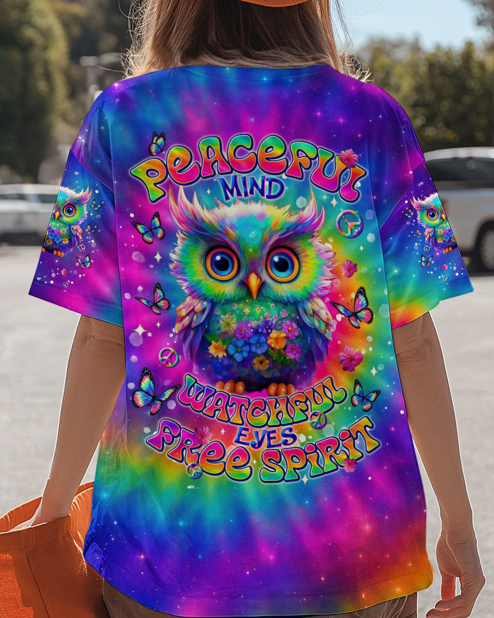 Peaceful Mind Watchful Eyes Owl Colorful Free Spirit Tie Dye Design AOP Shirts _3_ 6j7l4