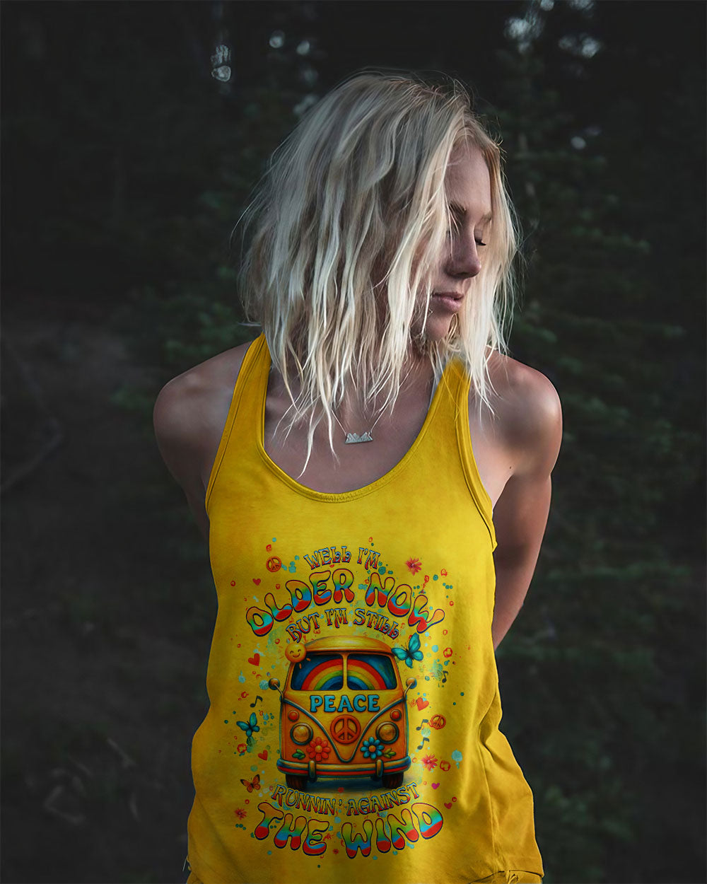 Peaceful VW Bus Well Im Older Now Graphic Tee with Rainbow _26 Flower for Women AOP Shirts _12_ 4335y