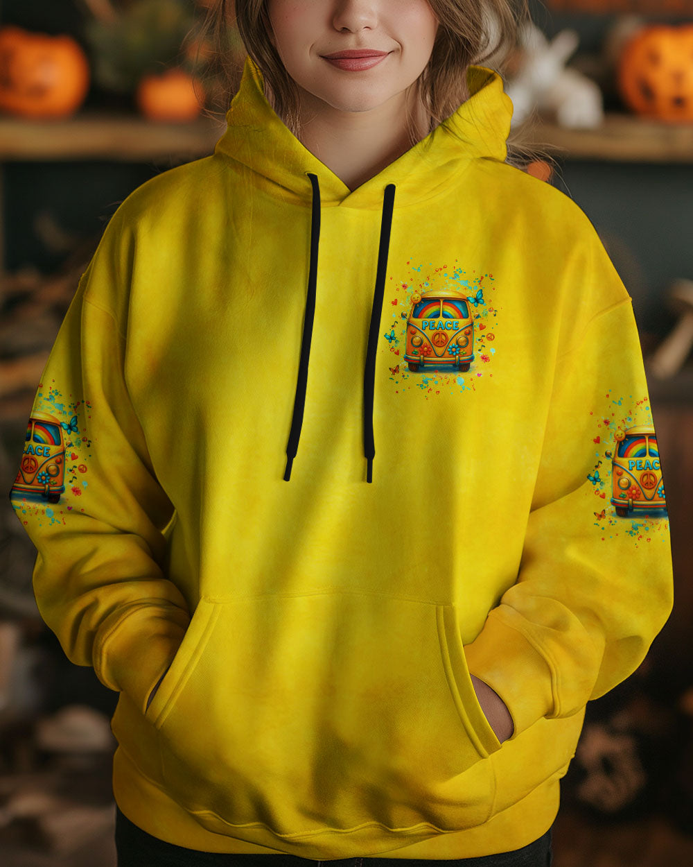 Peaceful VW Bus Well Im Older Now Graphic Tee with Rainbow _26 Flower for Women AOP Shirts _7_ 5HMe3